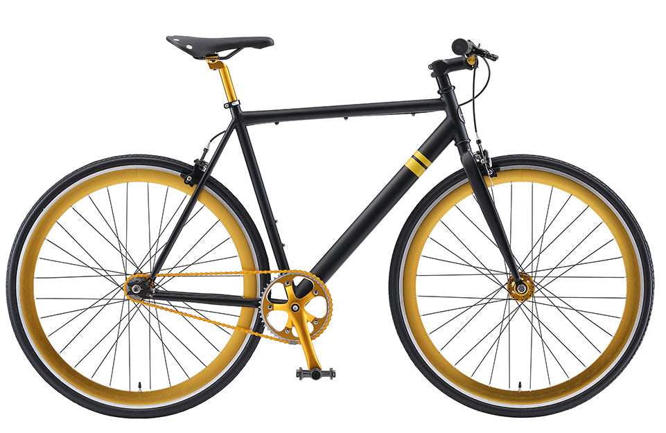 Fixie bike black and gold sale